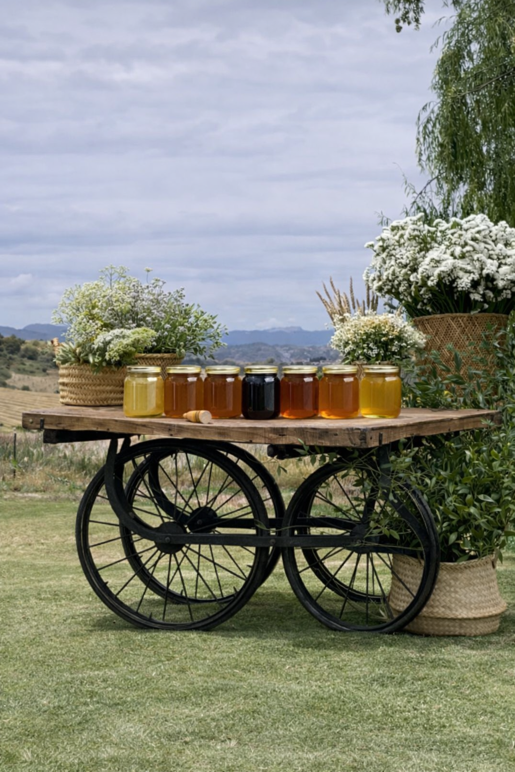 Decoración con tarros de miel 1
