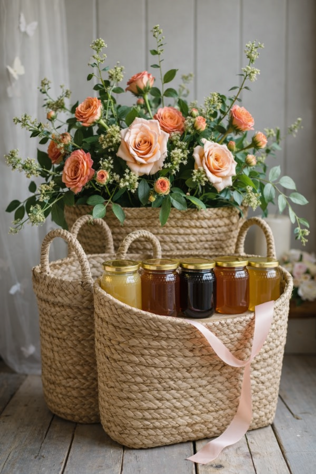 Decoración con tarros de miel 2