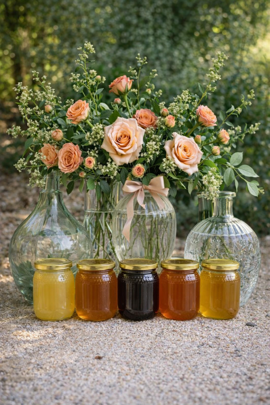 Decoración con tarros de miel 4