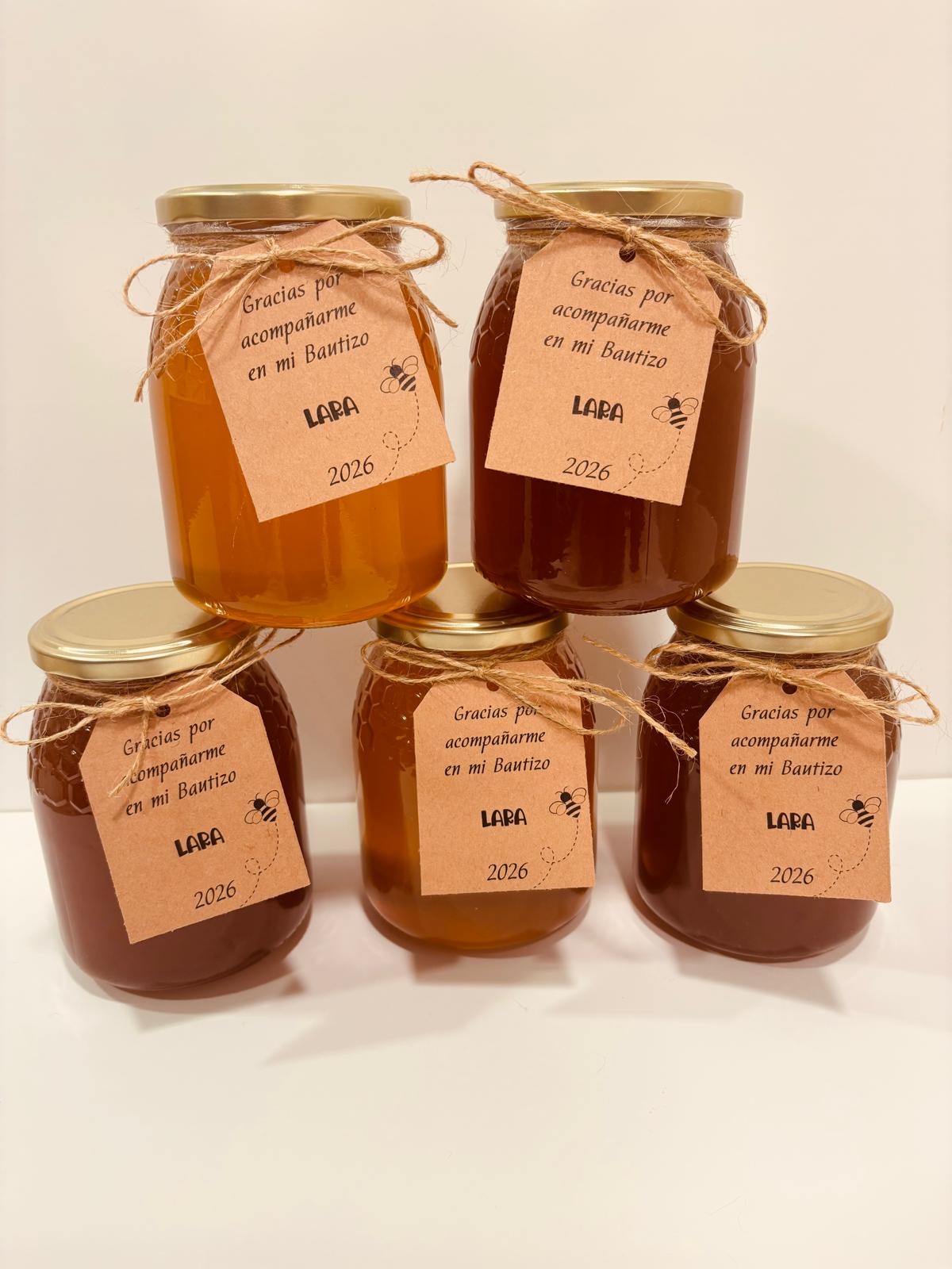 Decoración con tarros de miel 6