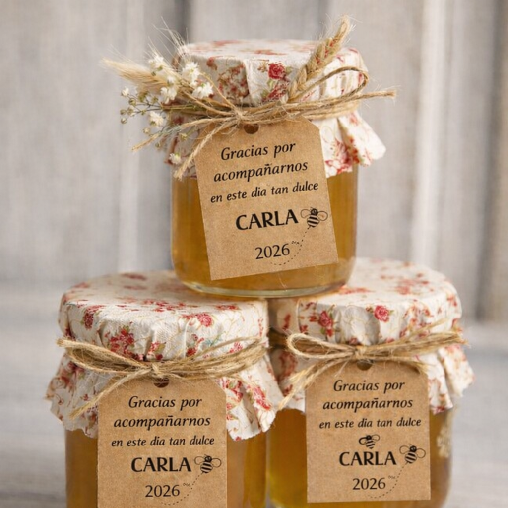 Decoración con tarros de miel 9