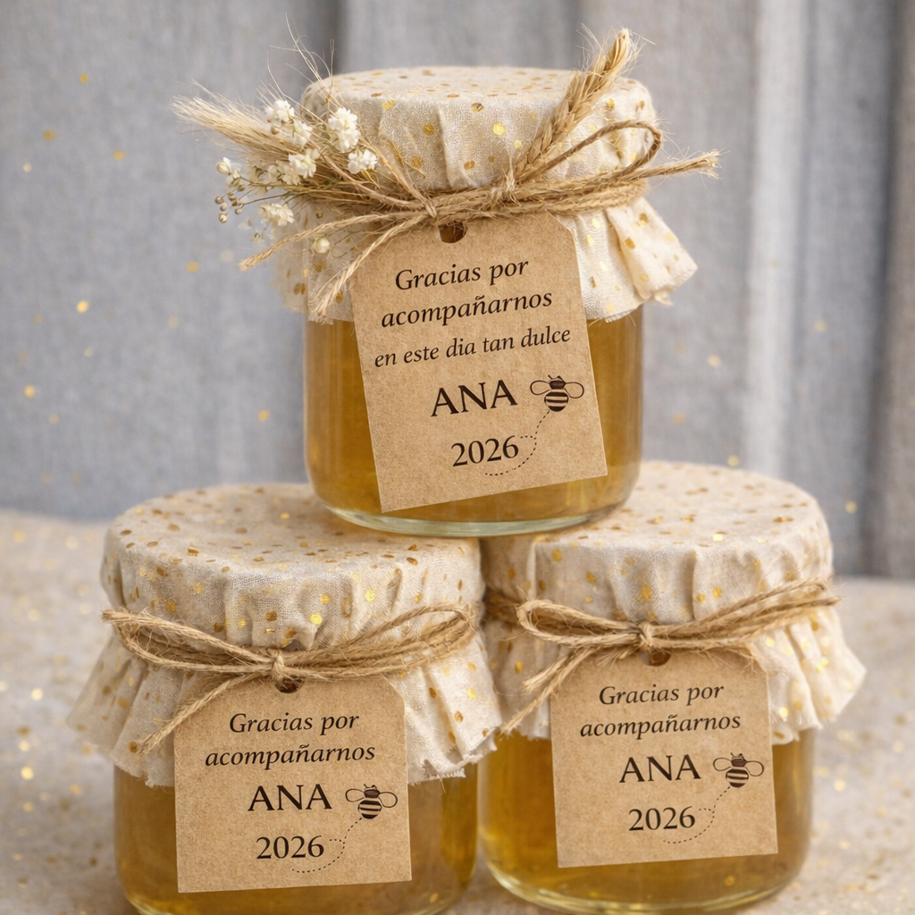 Decoración con tarros de miel 10