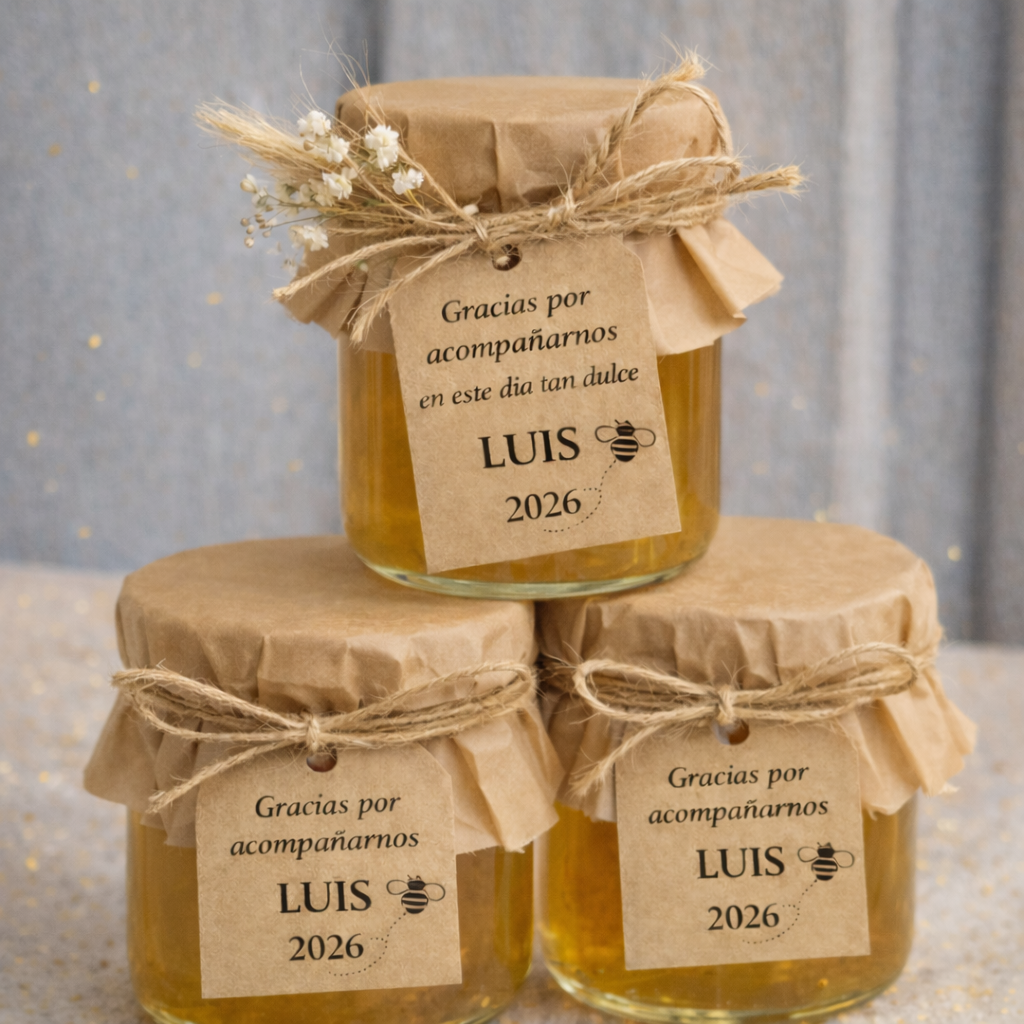 Decoración con tarros de miel 13