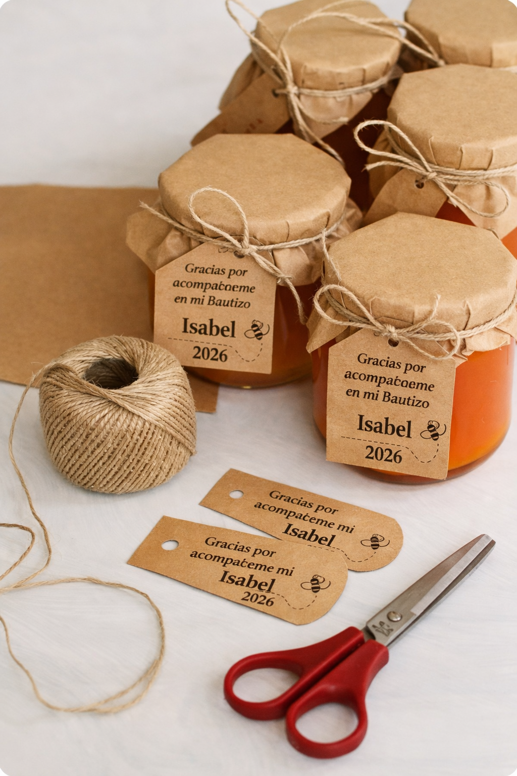 Decoración con tarros de miel 14