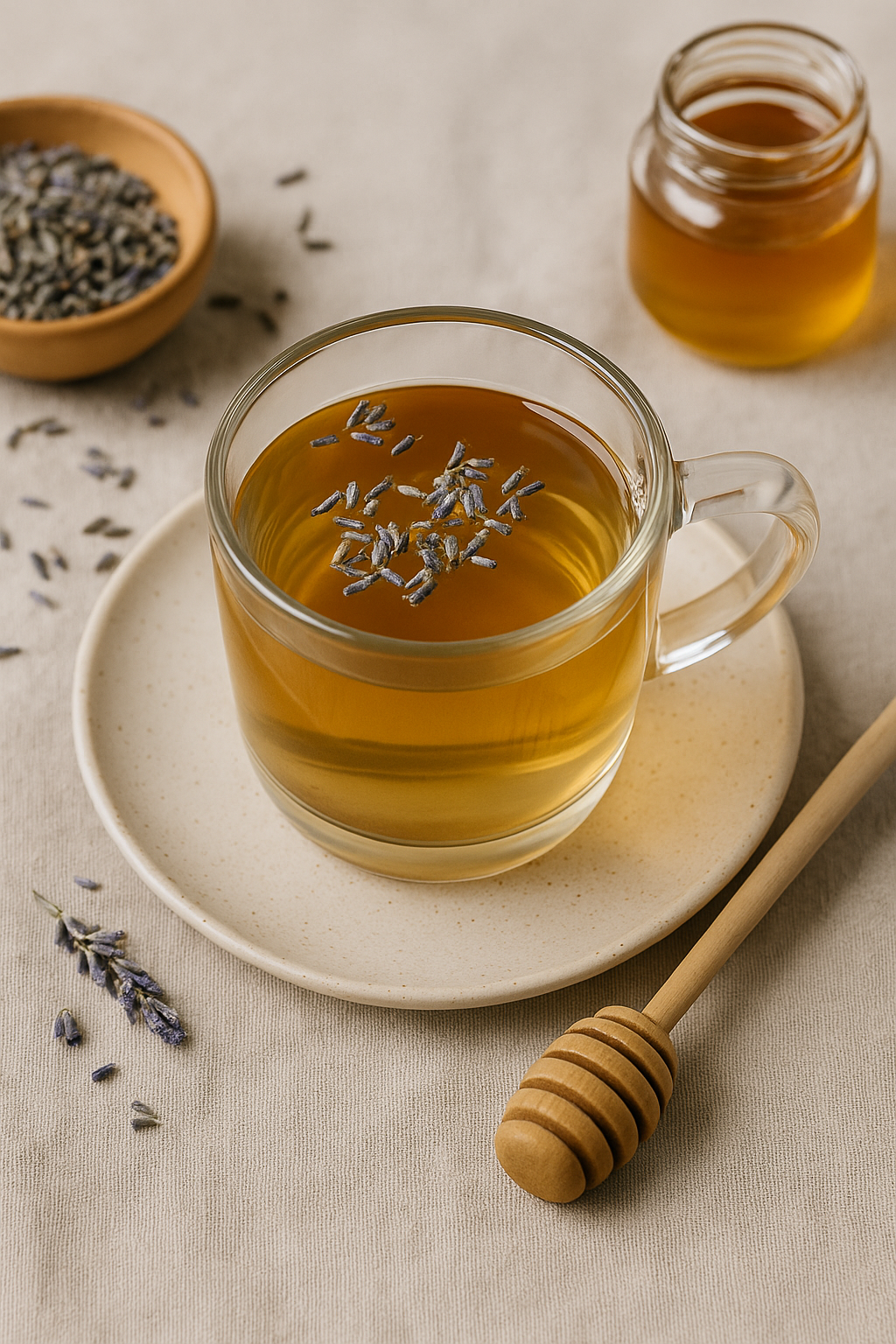 Tisana relajante con miel de espliego