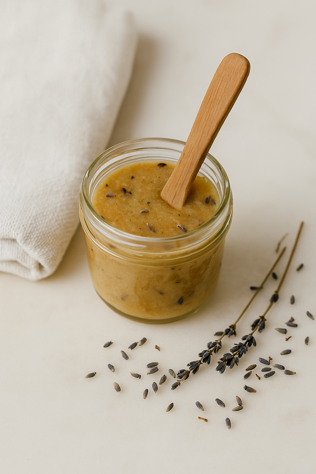 Mascarilla facial con miel y lavanda