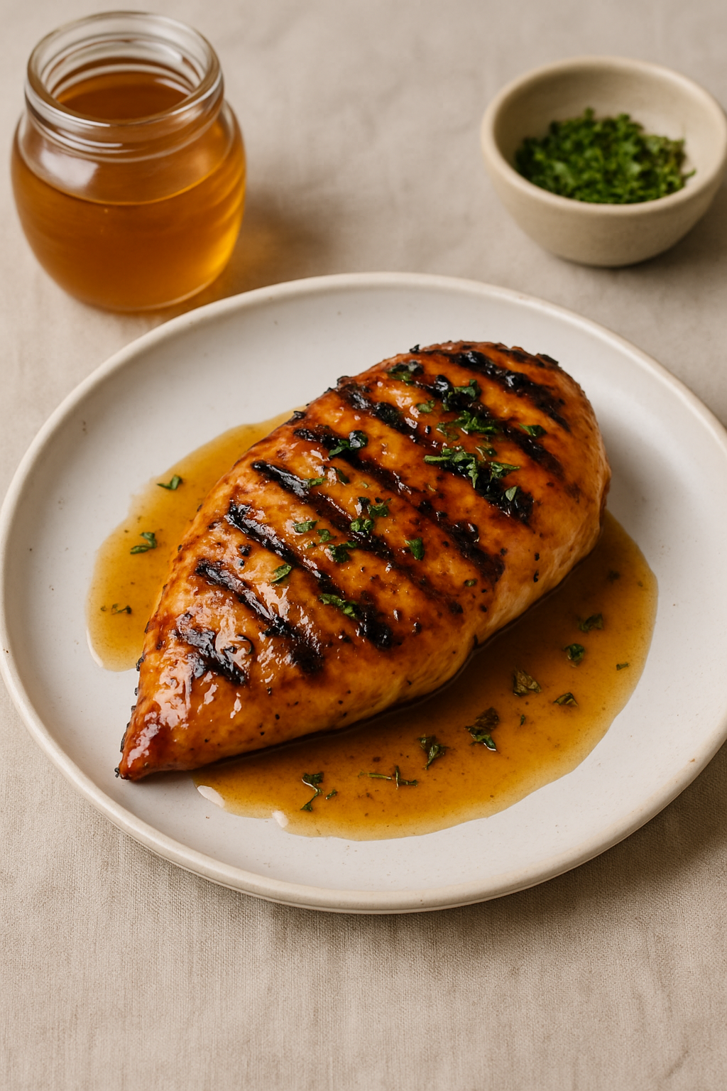Pollo marinado con miel de tomillo