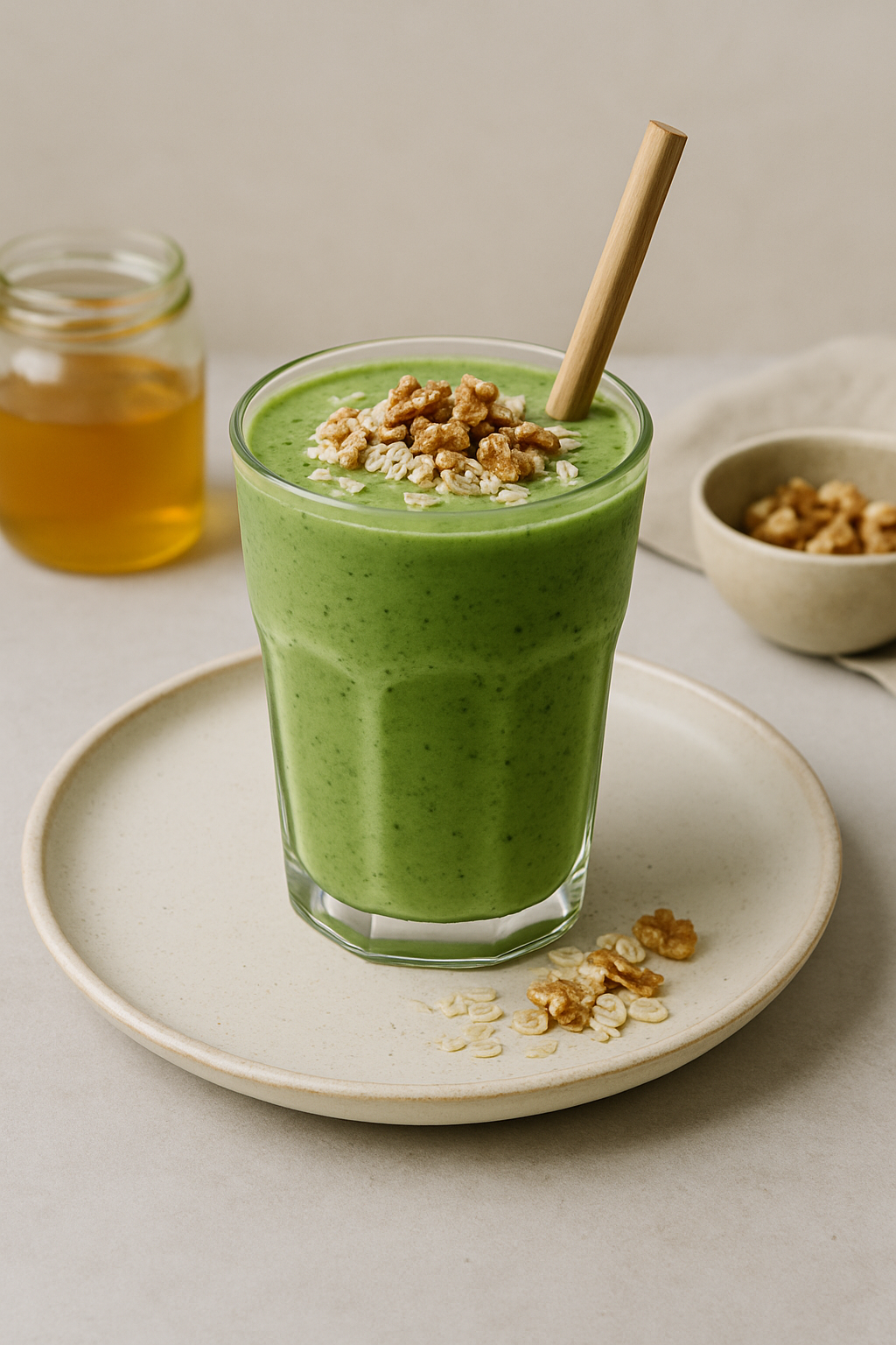 Smoothie energético con miel de roble