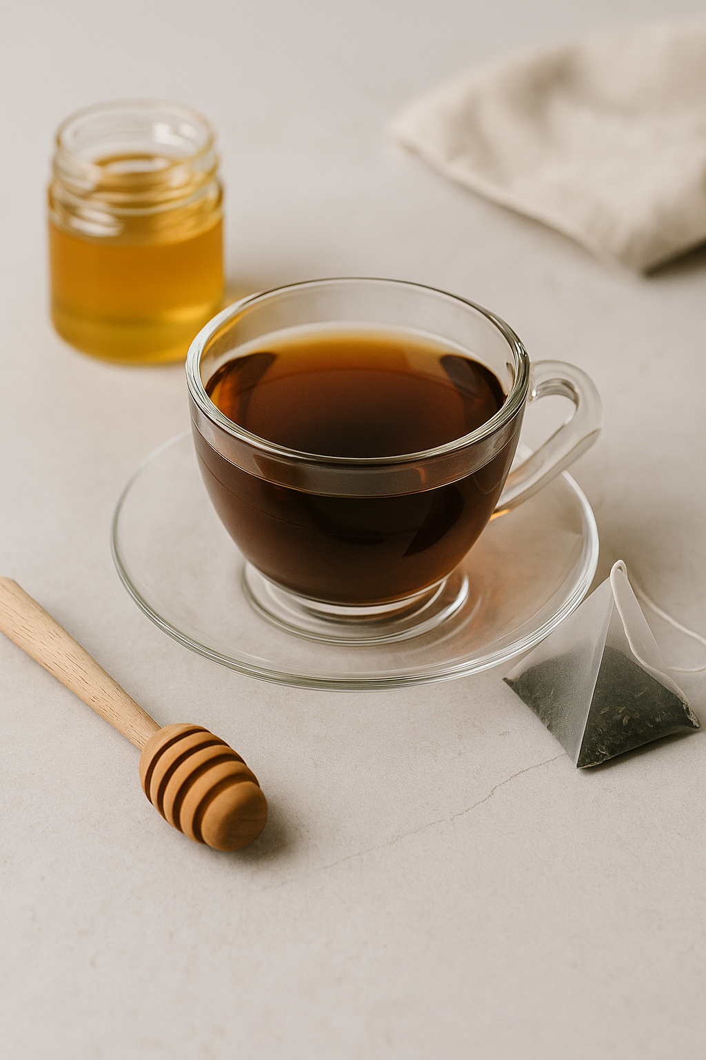 Té negro con miel de brezo