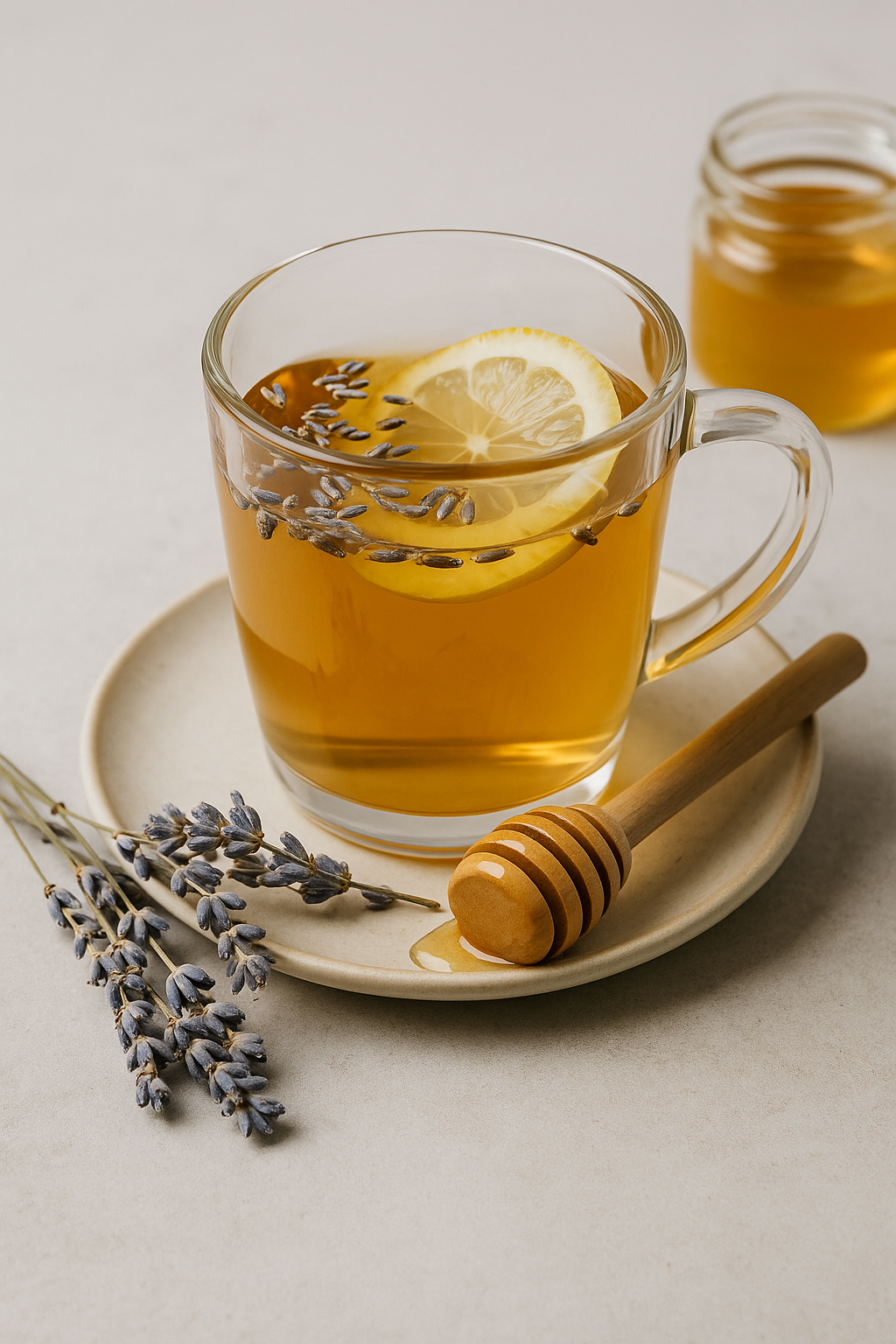 Tisana con miel de lavanda