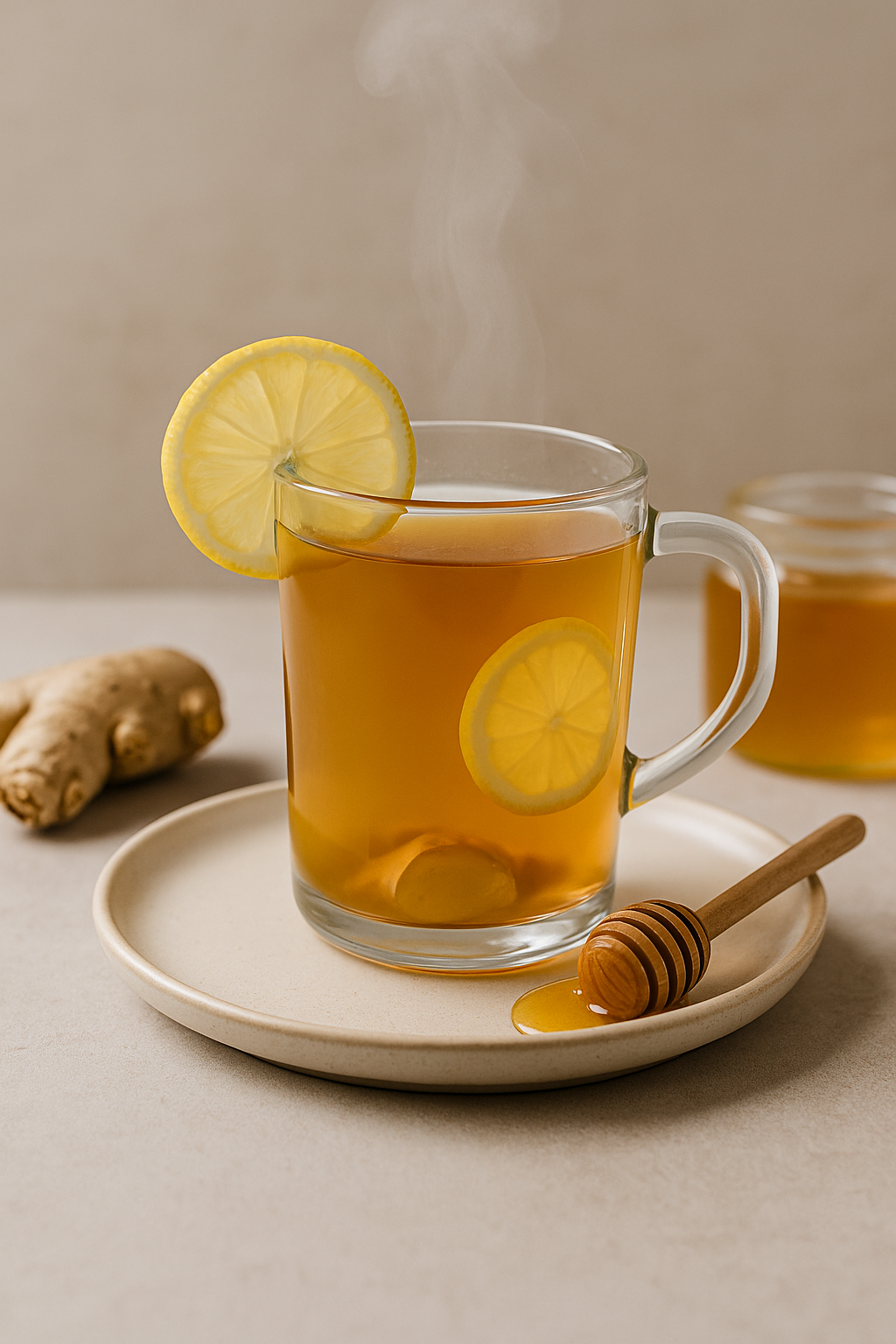 Tisana con jengibre y miel de pino