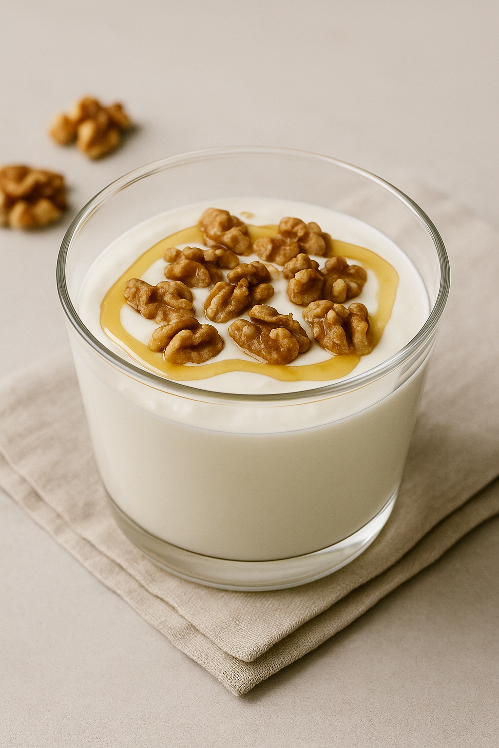 Yogur con miel de azahar y nueces